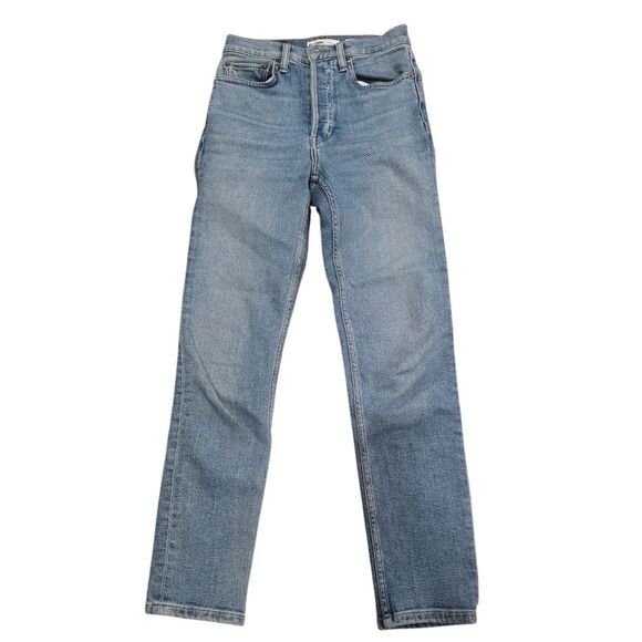 Re/Done Comfort Stretch High Rise Ankle Crop Wash Mid 90's - Picture 1 of 6